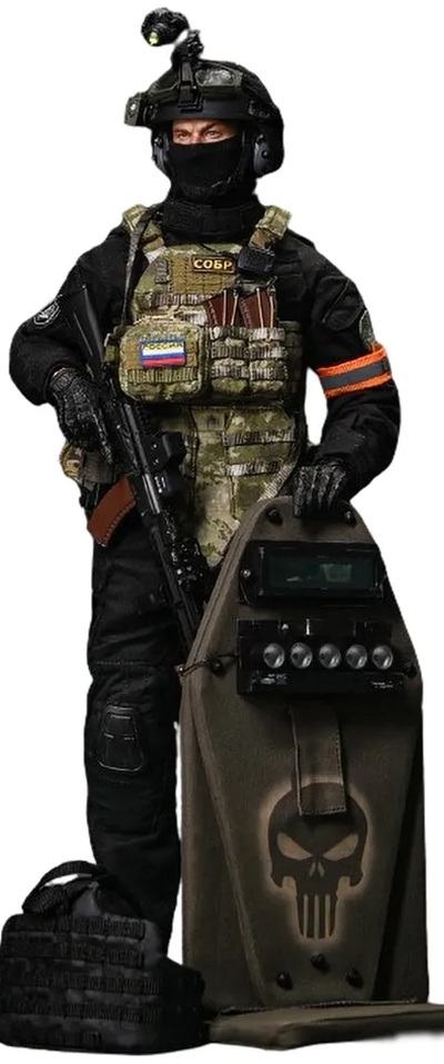 Боец спецназа МВД СОБР "Булат" - Коллекционная ФИГУРКА 1/6 СОБР Булат Special Rapid Response Unit (SOBR) (26067R) - Easy&Simple