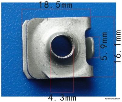 Скоба закладная под болт М 6 (цена за 50 шт) 1146