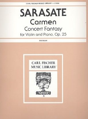 Sarasate, Pablo de Carmen op.25 Concert Fantasy for violin and piano