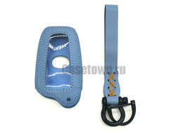 Синий чехол Freedom на ключ toyota land cruiser prado 150