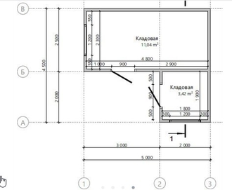 Одноэтажный каркасный хозяйственный блок 13м² (SK41)