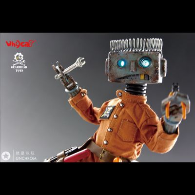 Неуклюжий робот Карри - Коллекционная ФИГУРКА 1/6 scale ClumsyBot  Curry - Whycat&amp;GEARHEADTOYS