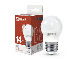 Лампа светодиодная ASD/InHome  VC шар P45 E27 14W(1330lm) 4000К 4K 90x46 (без пульсации) 7829