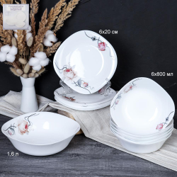 Столовый сервиз "Чайная роза квадро 13пр."