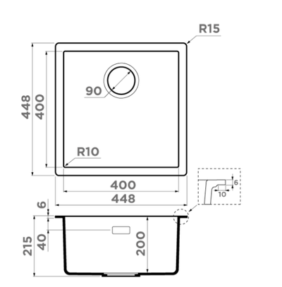 Мойка OMOIKIRI YAMAKAWA 45T INTEGRA