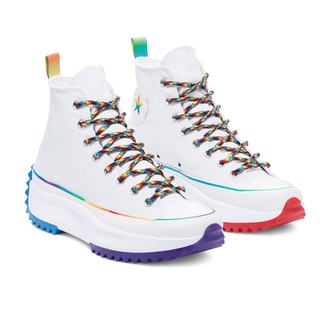 Кеды Converse Chuck Taylor High Top белые с разноцветной подошвой