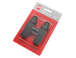 Набор дизайн-вентилей Royal Thermo CUBE, осевой (черный) 1/2"