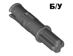 ! Б/У - Technic, Axle  1L with Pin 2L with Friction Ridges, Dark Bluish Gray (11214 / 6015356) - Б/У