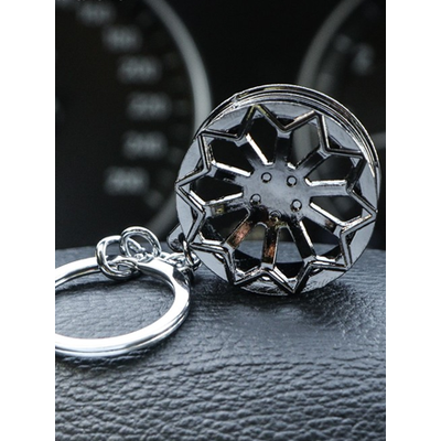 Брелок «Диск D-3» металл, ХРОМ/ТЁМНЫЙ