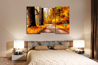 Модульная картина "Осенний лес"