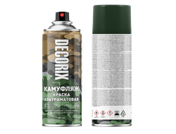 Аэрозольная краска КАМУФЛЯЖ DECORIX, 520 мл, хакки камуфляж матовый