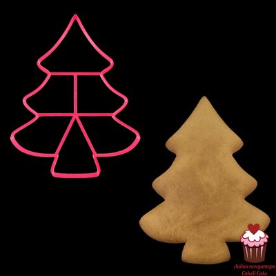 Вырубка для торта "Елка", пластик 20 см