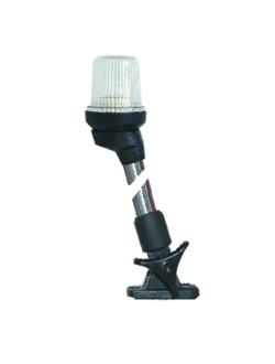 Круговой огонь на складной мачте 23см Lalizas Pole Light 30173 видимость 2 мили 12В 10Вт 360° для судов до 12м белый с чёрным корпусом