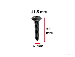 Саморез 5*30 с полукруглой головкой черный (цена за 100шт.)