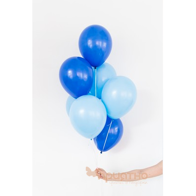 Фонтан из латексных воздушных шаров "Сине-голубой"