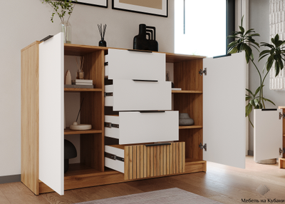 Ивис Комод КМ-002 Дуб Крафт золотой / Белый