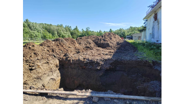 Установка накопительной емкости под стоки 8 500 литров в Архангельске.