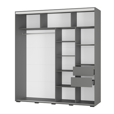 Шкаф-купе Крафт-6 (лдсп) (Графит), Ш1962хВ2176хГ59 мм