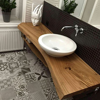 столешница под раковину, столешница под раковину из дерева, стол река под раковину, стол для раковин