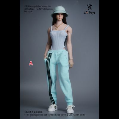 Женский спортивный костюм, набор из 3 предметов (бирюзовый) - 1/6 - Hip-hop suit (SA022A) - SA Toys