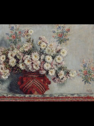 Купить греющую картину с фото репродукции Клода хризантемы