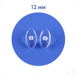 Носовые упоры PVC мягкие 12 мм, овальные, под винт (10пар)