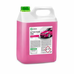 Автошампунь GRASS Active Foam Pink для бесконтактной мойки розовая пена 6 кг.