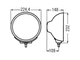 Дополнительная оптика Hella Luminator Xenon Ксеноновая фара дальнего света широкий пучок с ксеноновой автолампой D2S и блоком розжига 12V (1F8 007 560-541)