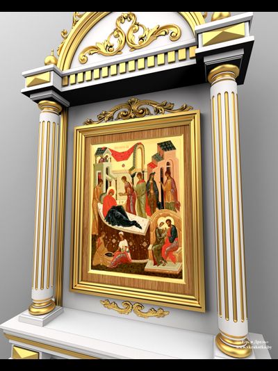 Киот напольный, 3d модель SketchUp