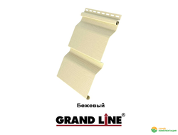 Сайдинг виниловый Grand Line Amerika (Гранд Лайн Америка) корабельный брус, Бежевый
