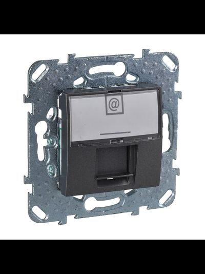 КОМПЬЮТЕРНАЯ РОЗЕТКА RJ45 SCHNEIDER ELECTRIC UNICA TOP, ЦВЕТ - ГРАФИТ