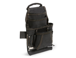 Сумка кожаная поясная без ремня СК-10 серия DEAD BULL с 10 отделениями