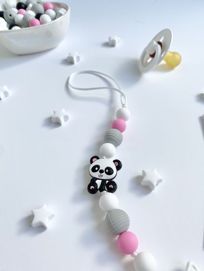 Держатель для пустышки ПАНДА розовые ушки
