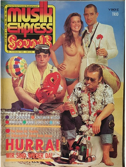 Musikexpress Sounds Magazine Dio, Sting, Иностранные музыкальные журналы, Intpressshop