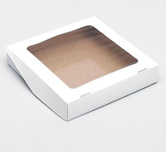 Коробка с окном 20х20х4 см