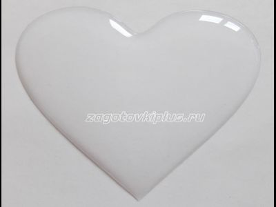 Линза для брелков сердце