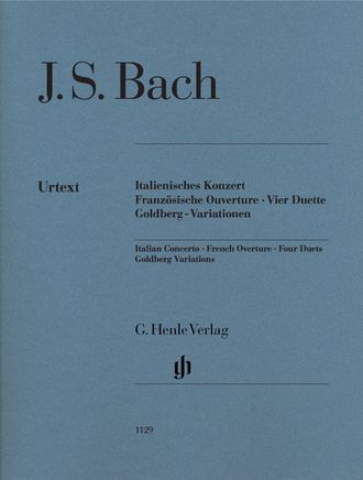 Bach, J.S. Italienisches Konzert, Französische Ouverture, 4 Duette und Goldberg-Variationen: für Klavier (ohne Fingersatz)