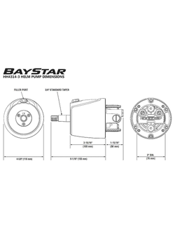 Гидравлическая рулевая система «BayStar Compact» (150 л.с.), шланги 6,1 м.