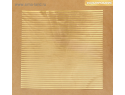 Ацетатный лист для скрапбукинга «Золотые полосы», 30,5х30,5 см