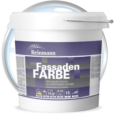 Краска фасадная акриловая REINMANN FassadenFarbe Бесцветная база C 15 л