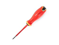 Отвертка диэлектрическая шлицевая 2.5х75 серия СЛИМ для работ под напряжением до 1000 В