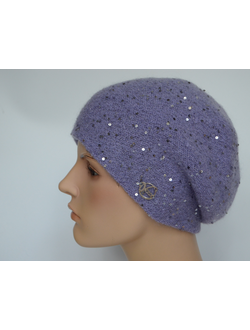 Фиолетовый берет с пайетками Vizio Италия 6943 фото