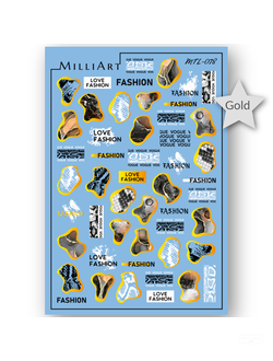 Слайдер-дизайн MilliArt Nails Металл MTL-078