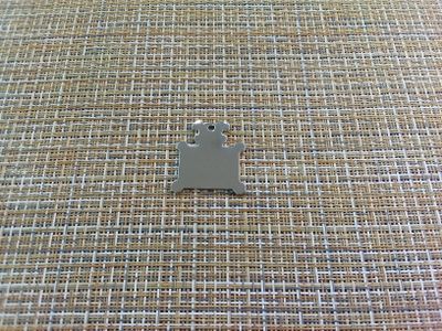 Подвеска кулон собачка 27x30x1,5 мм серебристый