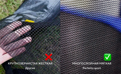 Батут с защитной сеткой "PERFETTO SPORT 6" диаметр 1,8 м