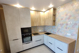 Кухня белый Бетон