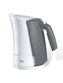 Чайник BRAUN WK-300, 1,7 л, 2200 Вт, закрытый нагревательный элемент, пластик, белый