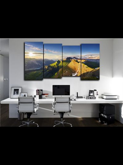 Модульная картина "Рассвет на горе"