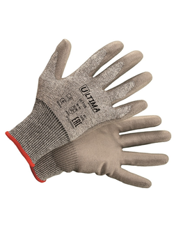 Перчатки из специального порезостойкого волокна (5) с ПУ покрытием ULT705 (кор144пары/уп12 пар)