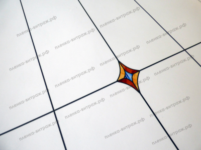 Витражная пленка, витражная пленка самоклеющаяся под заказ,пленочный витраж с цветочным рисунком